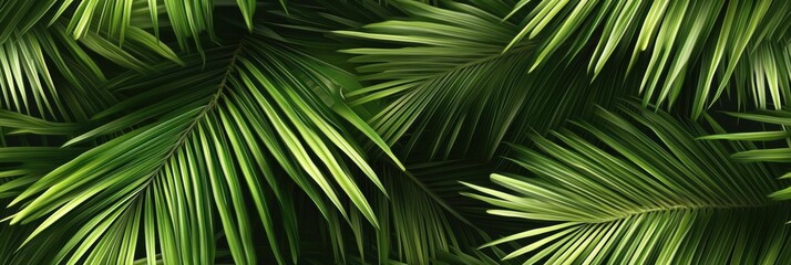 Coconut tree leaf abstract background seamless