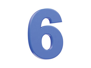 Number icon 3d render illustration