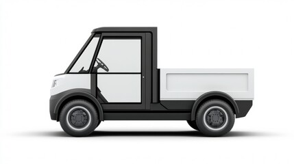 Obraz premium Electric utility vehicles on white bcakground