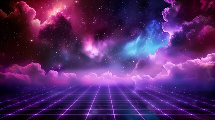 A purple and blue sky with a purple and blue background