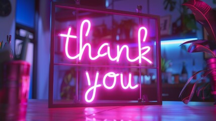 Obraz premium A neon sign that says 