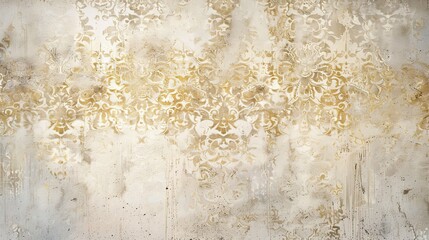 Elegant Baroque background with ivory lace and gold on a soft textured surface