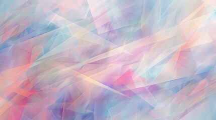 Soft pastels and fragmented planes create this abstract Cubist wallpaper glossy finish