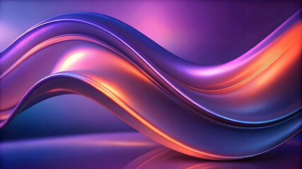 Futuristic Abstract Art with Flowing Curves and Colors