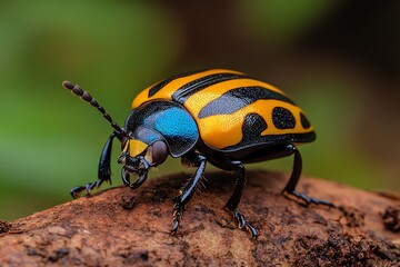 Naklejka premium Beetles, colorful markings, natural camouflage help them blend into their environment