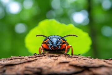 Beetles, hidden under leaves, secretive lives move silently in the undergrowth, unnoticed by most