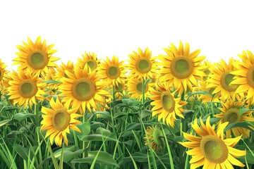 Obraz premium A Field of Sunflowers in Full Bloom