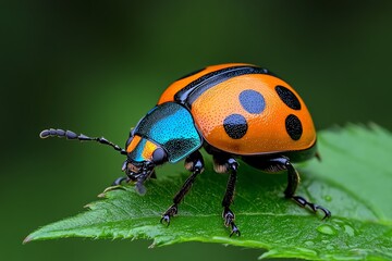 Naklejka premium Beetles, protective shells, natureâ€™s armor shield them from predators and the elements