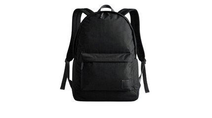 mockup black school backpack, white background, Ai generated Images