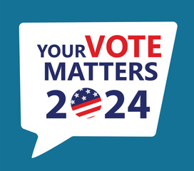 your vote matters, voting, election day, vector design