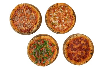 Gourmet Assortment: A Vibrant Medley of Delicious Artisan Pizzas