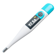 3d icon illustration of medical & healthcare thermometer degrees farenheit
