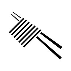Noodles and chopsticks logo. Vector image