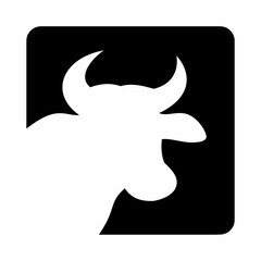 Cow icon logo. Design image