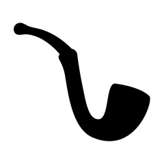 Smoking pipe silhouette. Vector image