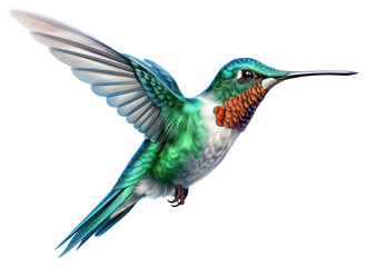 Fototapeta premium PNG Hummingbird animal wildlife hovering.