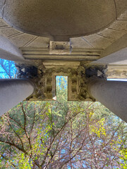 View from the bottom of the gazebo in the park