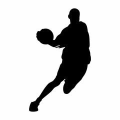 Basket ball players silhouette image