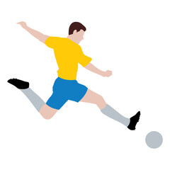 Soccer player illustration. Vector image