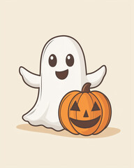 Fototapeta premium halloween pumpkin with a pumpkin