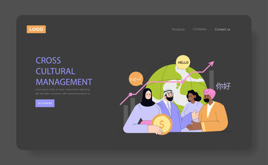 Global Market Expansion. Flat Vector Illustration