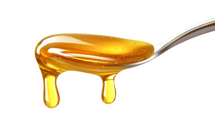 Honey dripping from a spoon.