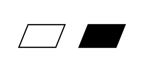 Set of parallelogram shape icons. for mobile concept and web design. vector illustration on white background