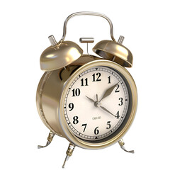 Elegant clock isolated on transparent background for timeless design.