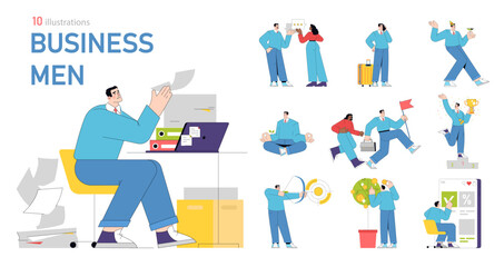 businessman. Flat Vector Illustration