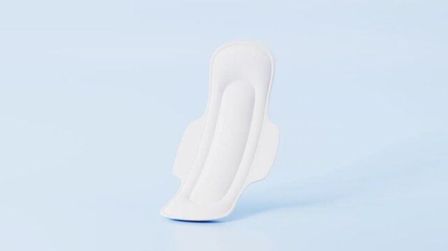 White menstrual pad model, 3d rendering.