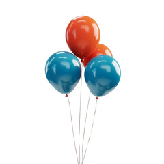 Colorful Balloons Floating on a Black Background
