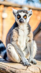 Obraz premium a lemur with beautiful natural background