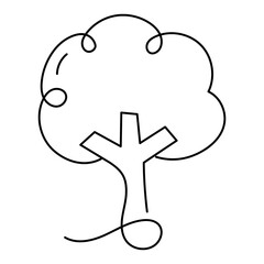 Sustainable Agriculture Monoline Icon Design. Represents Eco-friendly Farming, Sustainable Food Production, Organic Agriculture, Environmental Impact. Vector icon with editable Strokes and Colors.