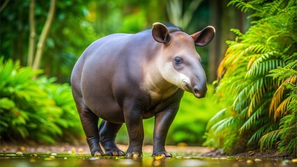 Fototapeta premium a tapir with beautiful natural background