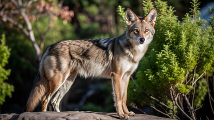 Obraz premium a coyote with beautiful natural background