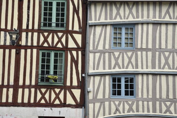 Obraz premium Maisons à pans de bois à Rouen en Normandie. France