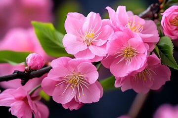 Obraz premium Blossoms, fragrant blooms, filling the air create a sensory experience of springtime