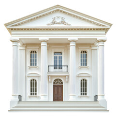 A Majestic Neoclassical Facade:  Elegant Columns, Arched Windows, and a Grand Entrance Beckon Visitors to This  Stately Building.