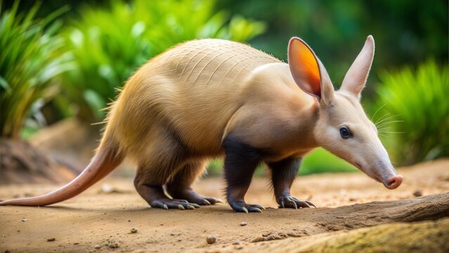 an aardvark with beautiful natural background