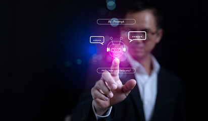 AI and the internet of things transforming digitalization. modern technology cloud computing, customer service management, automation of operations, big data, business process strategy, smart industry