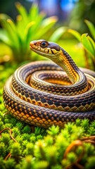 Obraz premium a snake with beautiful natural background
