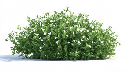 Obraz premium Green cress white flower grass isolated on white
