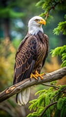 Obraz premium an eagle with beautiful natural background