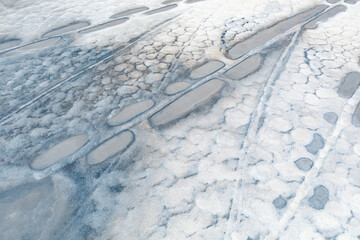 Salt extraction patterns in Quero, Toledo, Spain