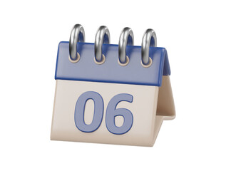 Calender icon 3d render illustration 