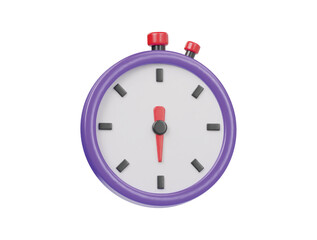 Stopwatch icon 3d render illustration