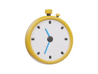 Stopwatch icon 3d render illustration