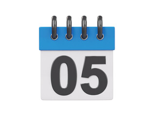 Calender icon 3d render illustration 