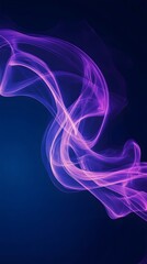 Fototapeta premium Purple Smoke on Blue Background, Abstract Image, Texture, Pattern, Wallpaper, Cover and Screen for Smartphone, PC, Laptop, 9:16 and 16:9 Format