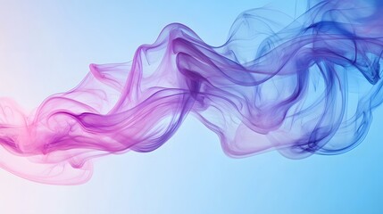 Obraz premium Purple Smoke on Blue Background, Abstract Image, Texture, Pattern, Wallpaper, Cover and Screen for Smartphone, PC, Laptop, 9:16 and 16:9 Format
